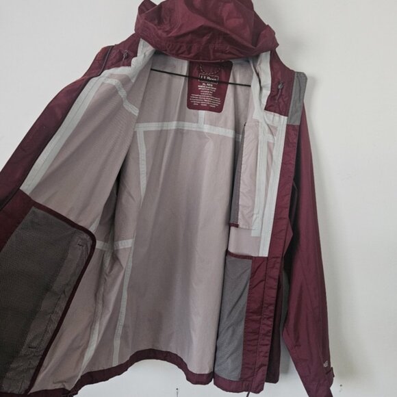 L.L. Bean Burgundy Trail Model Rain Jacket Size XL - Picture 9 of 14